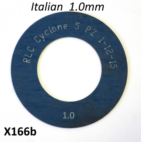 Spessore 1,0mm per 1° marcia del cambio Lambretta S1 + S2 + TV2 + S3 + TV3 + Special + SX + DL + Serveta