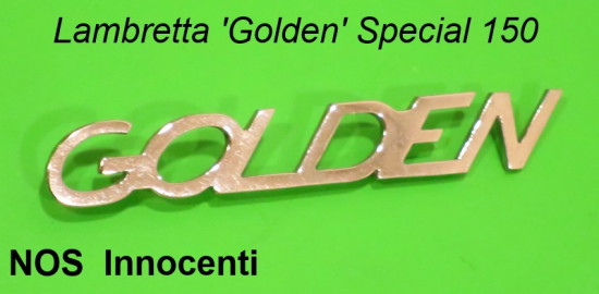 Scritta ORIGINALE 'Golden' NOS Innocenti per Lambretta Special 150