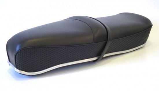 Sella RLC Pegasus Flatbase Economica Nera per Lambretta LI + TV + SX + Special + DL + Serveta