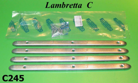 Set 4 listelli poggiapiedi alluminio Lambretta C