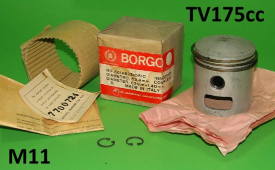 Pistone originale BORGO per Lambretta TV2 + TV3 175cc (scelta di maggiorazioni)