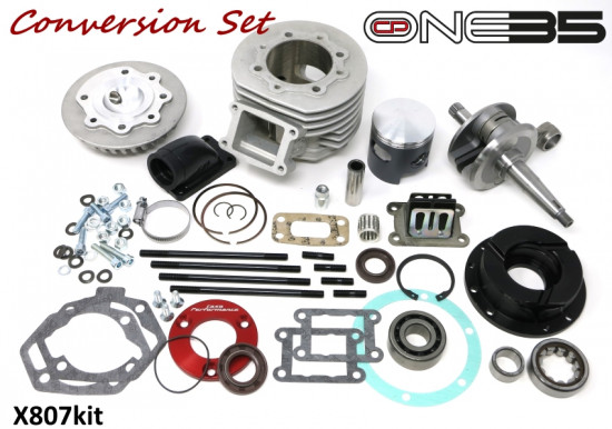 Kit elaborazione completo Casa Performance CPOne35 per Lambretta Lui + J (modelli 4 Marce)