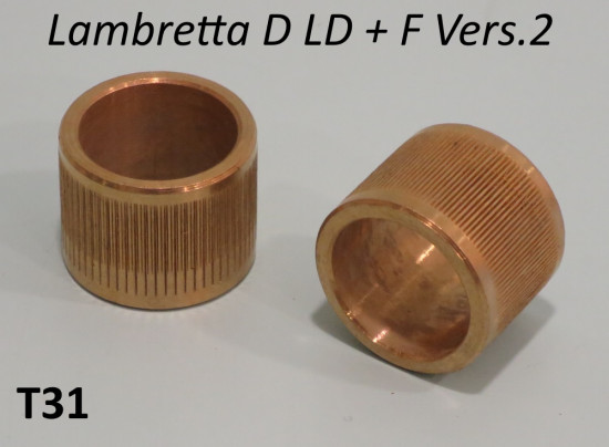 Coppia bronzine coperchi forcella Lambretta D + LD + F