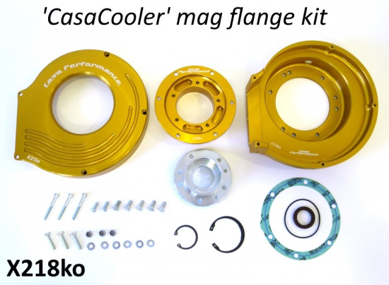 Kit CasaCooler flangia chiocciola CNC (colore oro) per motore originali Lambretta