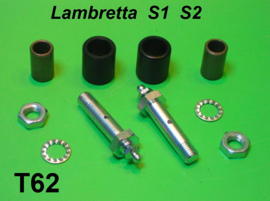 Kit boccole + perni forcella anteriore con ingrassatori Lambretta S1 + S2