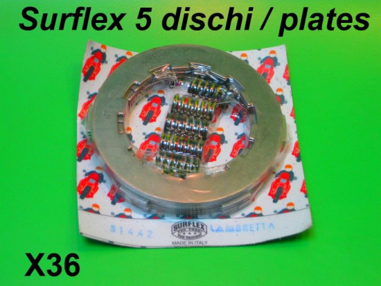 Kit frizione Surflex 5 dischi Lambretta S1 + S2 + S3 + SX + DL + Serveta
