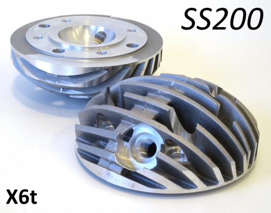 Testa Casa Performance Radiale per kit cilindro SS200 per Lambretta S1 + S2 + S3 + TV3 + Special + SX + DL + Serveta