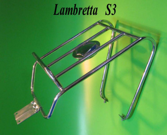Portapacchi / portaruota di scorta posteriore orizzontale Lambretta S3 + SX + DL