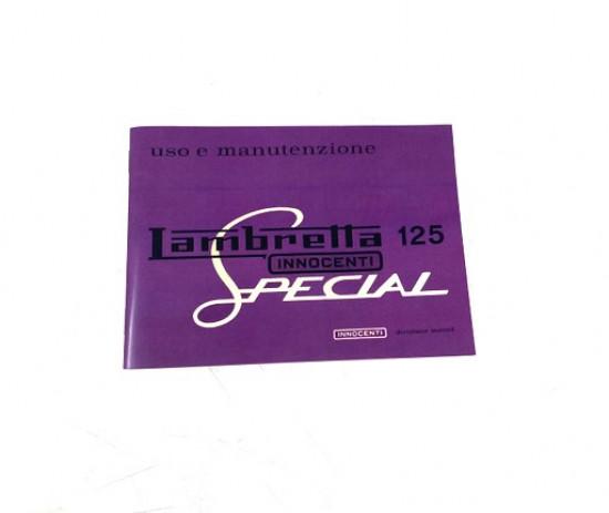 Libretto 'Uso e Manutenzione' Lambretta Special 125
