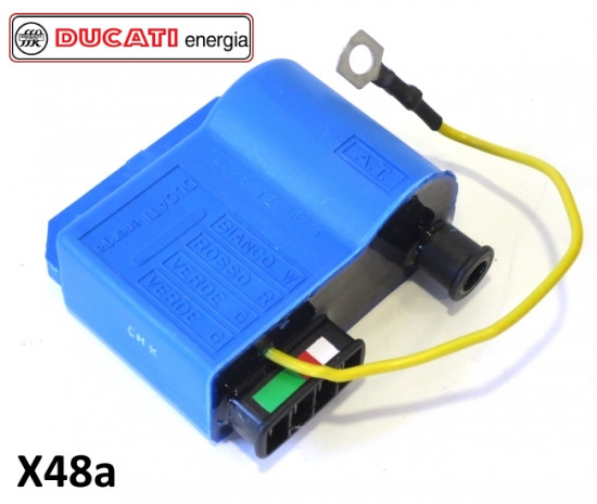 Bobina CDI (colore blu) per accensione elettronica 12V Ducati + SIL + BGM + accensioni simili