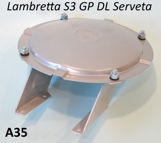 Portaruota orizzontale posteriore + disco 'Innocenti' per Lambretta S3 + SX + DL + Serveta