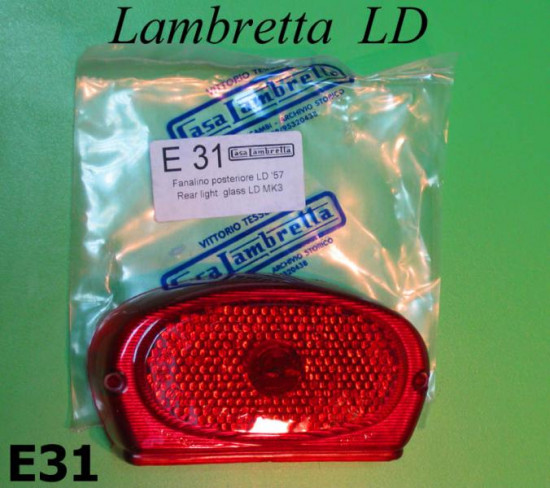 Vetro fanalino posteriore Lambretta LD 1957