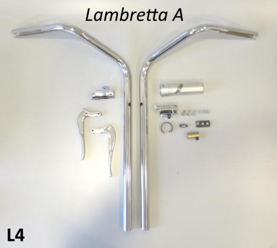 Manubrio completo di leveraggi per Lambretta A