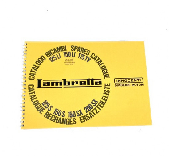 Catalogo parti di ricambio Lambretta LI S3 + TV3 + Special + SX