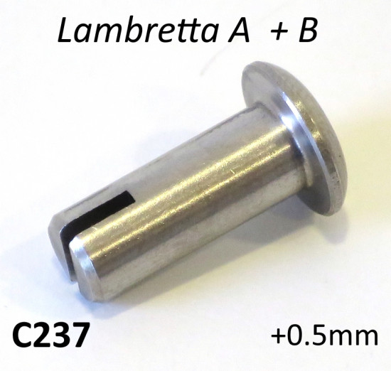 Perno maggiorato +0.5mm per sportellino bauletto posteriore Lambretta A + B