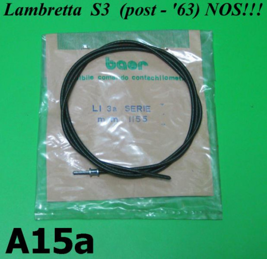 Cavo (trasmissione) interno per contachilometri ORIGINALE d'epoca NOS Lambretta S3 post. '63