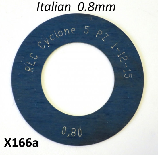 Spessore 0,8mm per 1° marcia del cambio Lambretta S1 + S2 + TV2 + S3 + TV3 + Special + SX + DL + Serveta