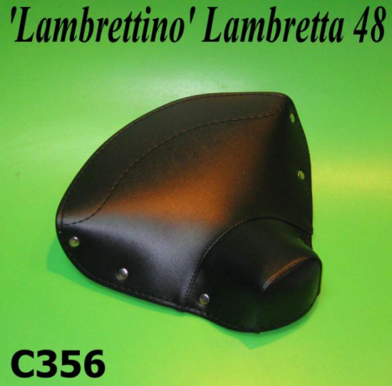 Copertina sella singola, nera, per ciclomotore Lambrettino 48