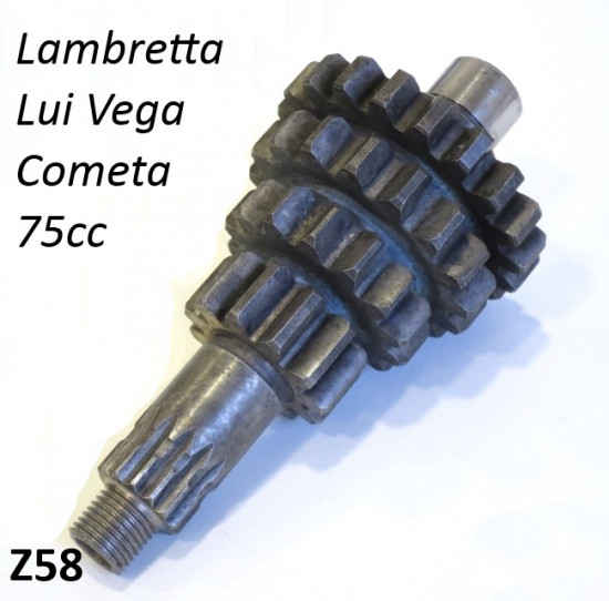 Albero primario cambio per Lambretta Lui 75cc (4 marce)