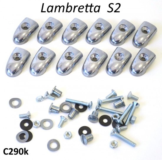 Kit puntalini in alluminio C290 per Lambretta S1 + S2 + TV2