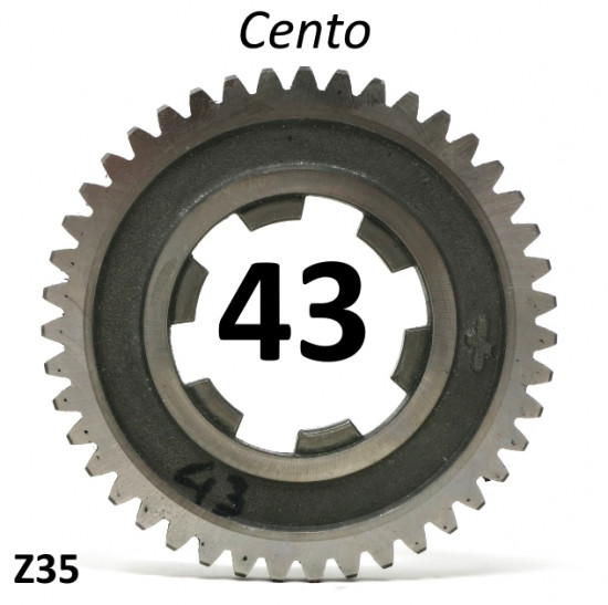 Ingranaggio 2a. marcia z43 per Lambretta J100 Cento (3 marce)