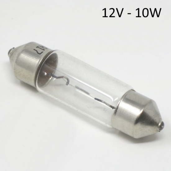 Lampadina a siluro luce posizione 12V - 10W (per accensioni 12V), misura media