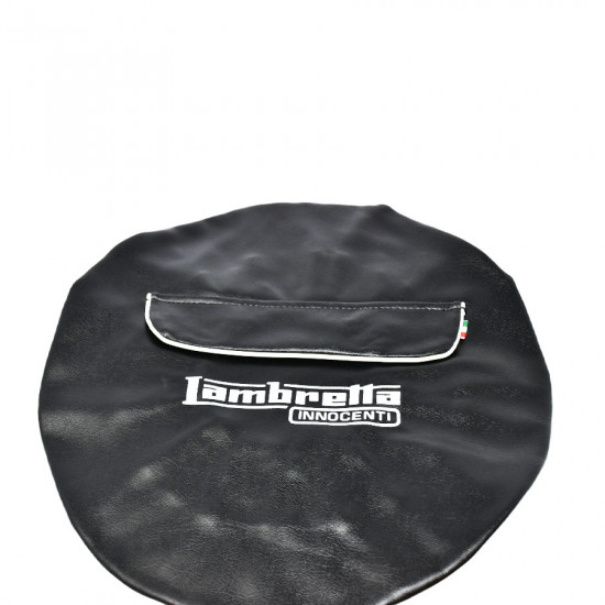 Cuffia ruota di scorta nera con tasca 10" Lambretta S1 S2 S3 GP DL Serveta