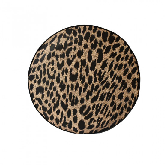 Copri ruota leopardata per ruota di scorta 10" piping nero