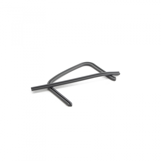 Coppia profili in gomma grigi Scootopia per ponticello pedana Lambretta LI S3 + TV3 + Special + SX