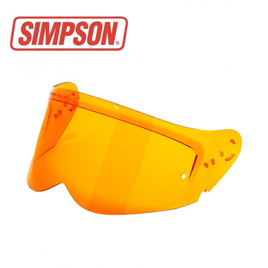 Visieria arancione per casco Simpson modello Venom/Speed 