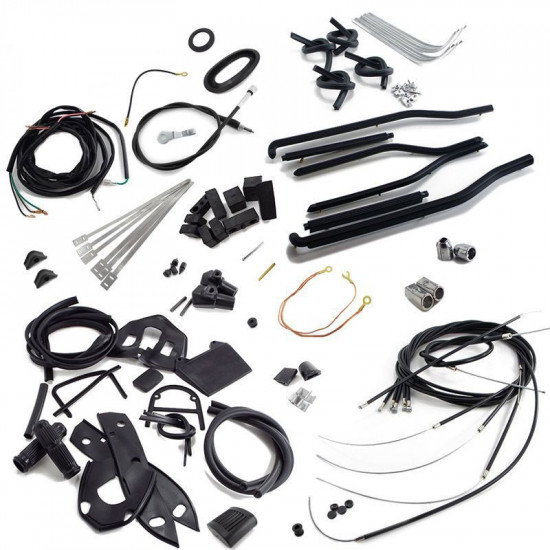 Kit restauro carrozzeria Scootopia Lambretta LI S3 + Serveta (gomme nere)