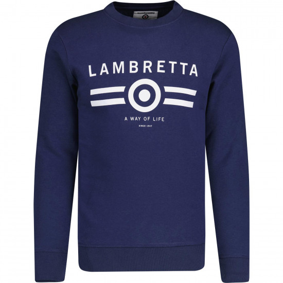 Felpa Lambretta girocollo blu navy