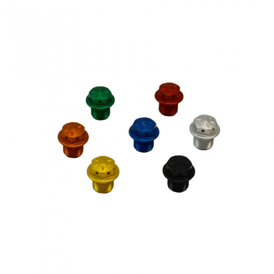 Tappo scarico olio CNC by CP per copri carter Lambretta S1 S2 S3 DL Serveta SX TV Special J Lui con calamita scelta di colori