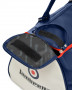Borsa Lambretta sportiva retrò grande, blu navy/bianca