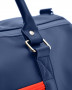 Borsa Lambretta sportiva retrò grande, blu navy/bianca