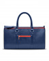 Borsa Lambretta sportiva retrò grande, blu navy/bianca