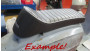 Sella sportiva RLC Dante Sportback nera + blu Lambretta LI + TV + SX + Special + GP/DL +Serveta