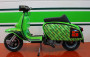 Sella sportiva RLC Dante Sportback nera + blu Lambretta LI + TV + SX + Special + GP/DL +Serveta