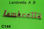 Scritta Lambretta bauletto posteriore Lambretta A + B