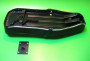 Sella RLC Pegasus Flatbase Nera, Versione ALTA, per Lambretta LI + TV + SX + DL + Serveta