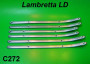 Set 6 listelli in alluminio per pedana per Lambretta LD125 Deriv. '56 + LD125 '57