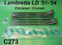 Kit listelli poggiapiedi cromati + viteria per Lambretta LD125 (1951- 1954)