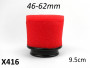 Filtro aria in spugna Marchald colore rosso, h. 9.5cm, collettore intercambiabile da 46 a 62mm