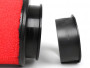 Filtro aria in spugna Marchald, colore rosso, h. 6.5cm, collettore intercambiabile da 46 a 62mm 