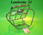 Portapacchi posteriore verticale modello 'Lusso' per Lambretta S3 + SX + DL + Serveta