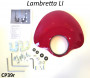 Cupolino modello Bubble rosso per Lambretta S3 LI (+ adatt. S2)