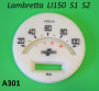 Fondo serigrafato per contachilometri scala 100 Km/h per Lambretta LI S1 + S2 150cc