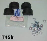Complete fork buffer kit (4 x fork buffers kit + all fasteners) for Lambretta LI S3 + Special + SX150 + Serveta