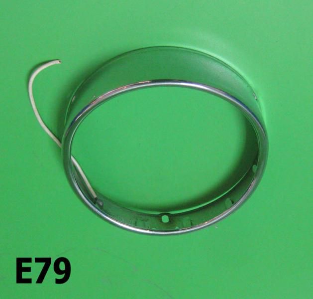 Cornice cromata faro anteriore Lambretta J50 + J100 + J125 M3