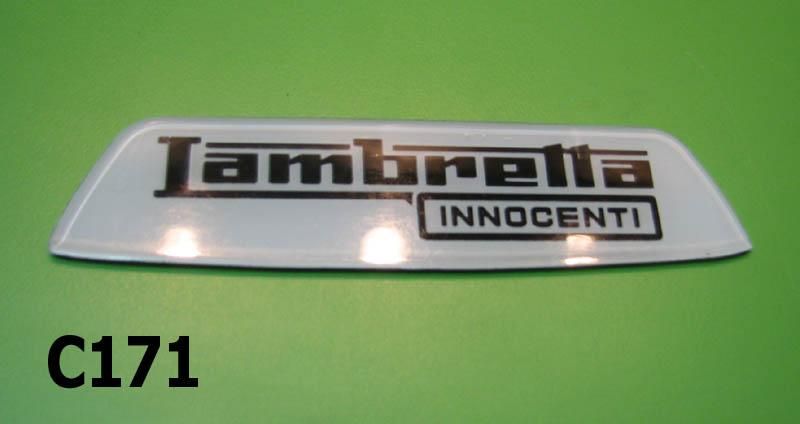 Fregio posteriore in plastica 'Lambretta Innocenti' per Lambretta Special + SX (1966-1969)